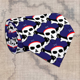 Cravate Capteurs Cravate, crâne pirate, drapeau pirate