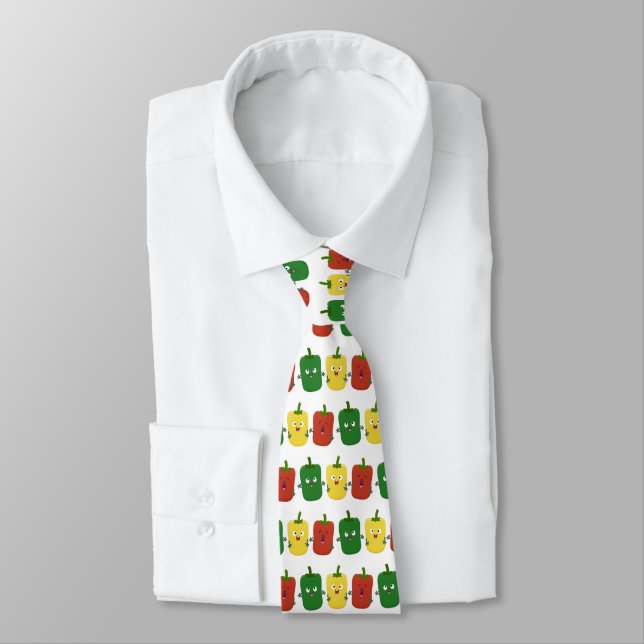 Cravate Caricature de chant trio capsicum poivre clair (Attaché)