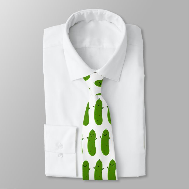 Cravate Caricature de cornichon joyeux (Attaché)