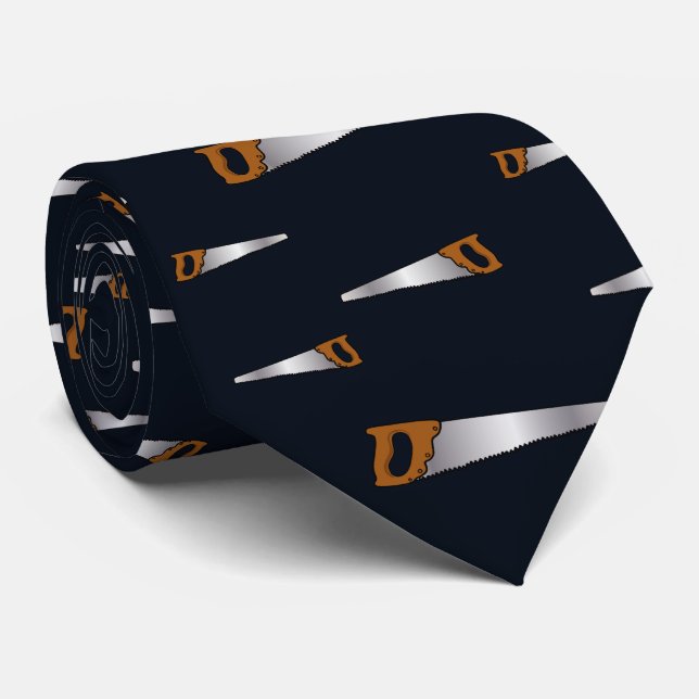 Cravate Carpenters Vieux Saw Fun Woodworker (Roulé)