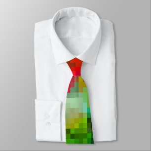 Cravate Carré de pixel géométrique polygonale flou brillan