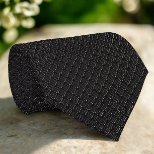 Cravate Carré noir brillant forme élégante texture de tiss