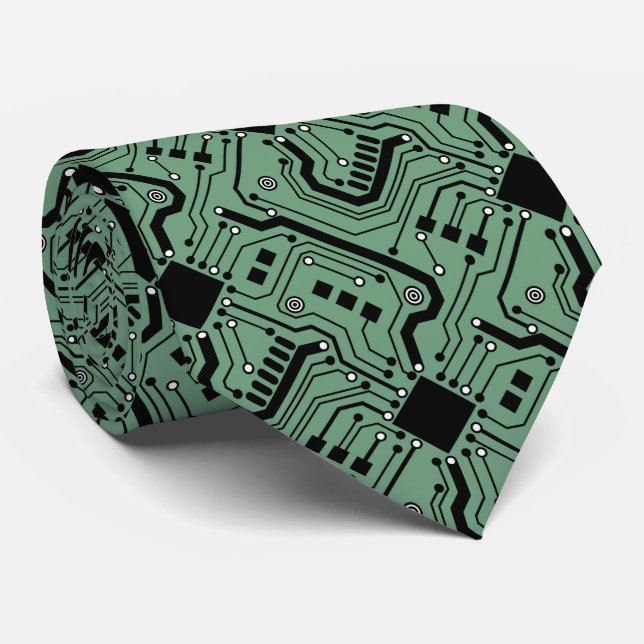 Cravate Carte à circuit imprimé - Vert (Roulé)