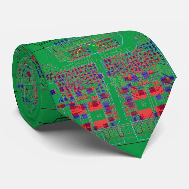 Cravate Carte circuit imprimé PCB Platinen Krawatte Schlip (Roulé)