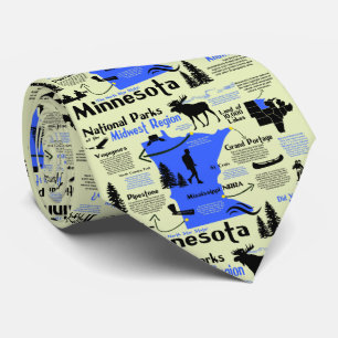 Cravate Carte d'Infographic de parcs nationaux du