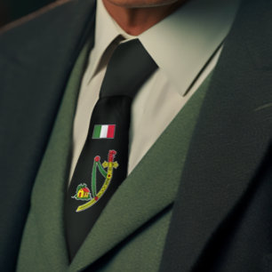 Cravate Carte italienne sicilienne Ace des épées Nostalgie