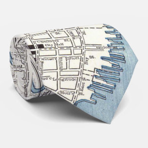 Cravate Carte vintage de Charleston la Caroline du Sud