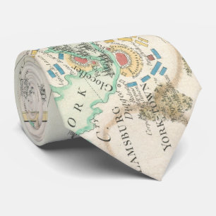 Cravate Carte vintage de la bataille de Yorktown (1781)