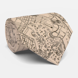 Cravate Carte vintage de Louisville Kentucky (1873)