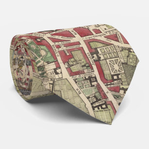 Cravate Carte vintage de Paris France (1784)