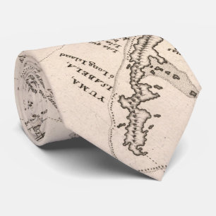 Cravate Carte vintage des Turcs et de la Caïques (1782)