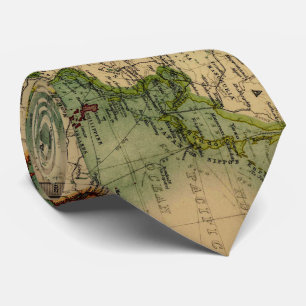 Cravate Carte vintage du monde (1911) - stylisé