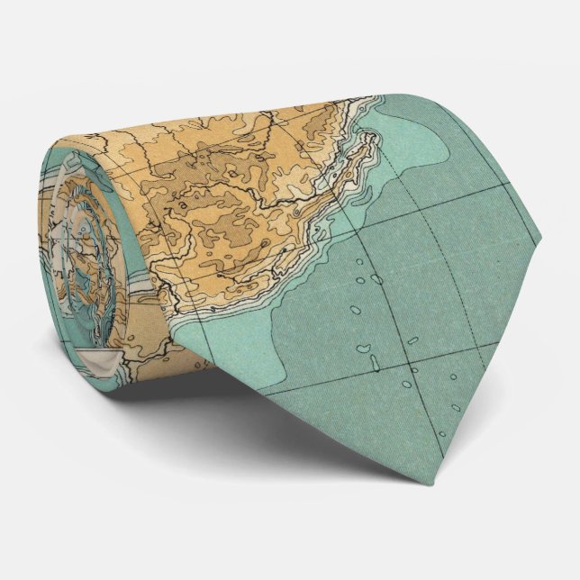 Cravate Carte vintage du monde (1922) (Roulé)