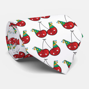 Cravate Cartographier Fun & Red Cheeky Cherries Avec Casqu