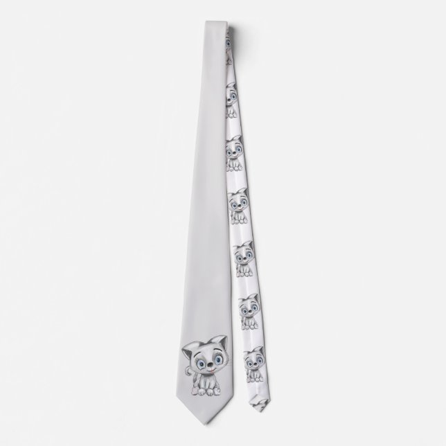 Cravate Cartoon Cute cat (Devant)
