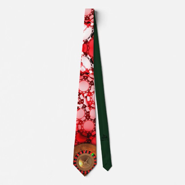 Cravate Casino Gambler Roulette Lucky Necktie (Devant)