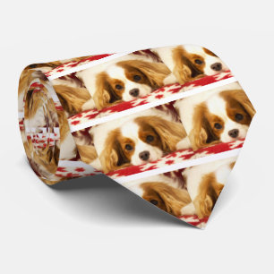 Cravate Cavalier King Charles Spaniel flocon de neige
