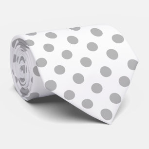 Cravate Cercles pois gris Chrome