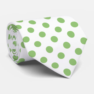 Cravate Cercles Pois Pistachio Green