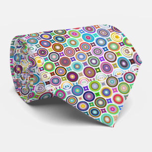 Cravate Cercles prismatiques abstraits