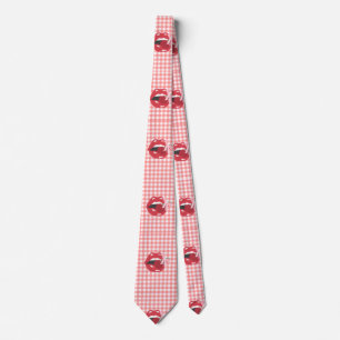 Cravate Cerry Red Coquette Hot Lips