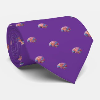 Cravate Cerveau humain coloré violet