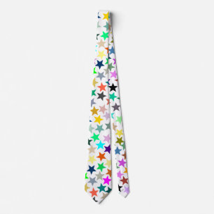 Cravate C'est un Rainbow Party, Multi-Coloured Stars Motif