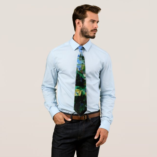 Cravate Cézanne - Mont Sainte-Victoire vue de Les Lauve (En situation)