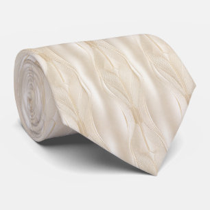 Cravate Champagne Luxueux Moderne Texturé