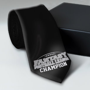 Cravate Champion de football Imaginaire - gris noir et arg