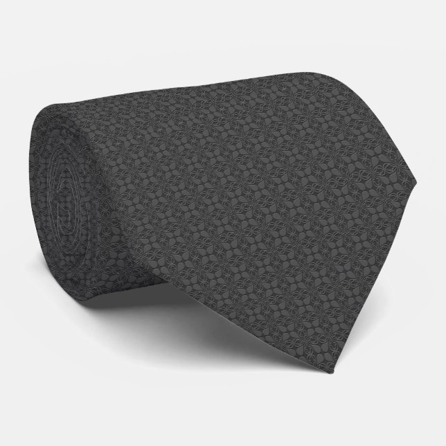 Cravate Charbon gris profond Neutral moderne (Roulé)
