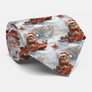 Cravate Chat de Bengale dans la corniche Laisser neiger No