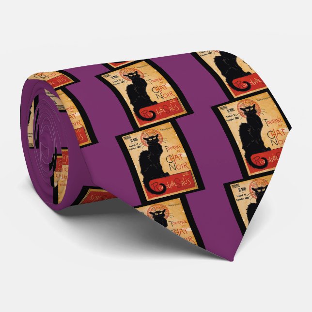 Cravate Chat noir (Roulé)