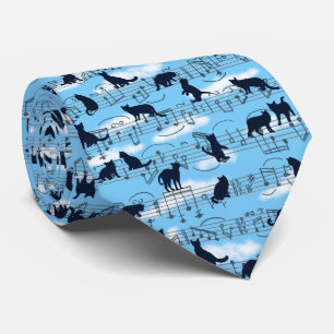 Cravate chatons musicaux