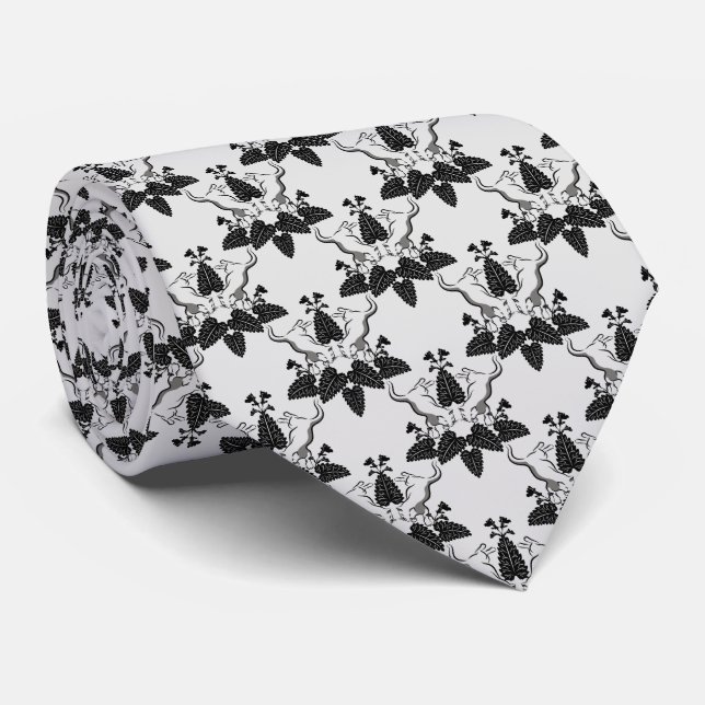 Cravate Chats et casserole Damask Look Motif (Roulé)