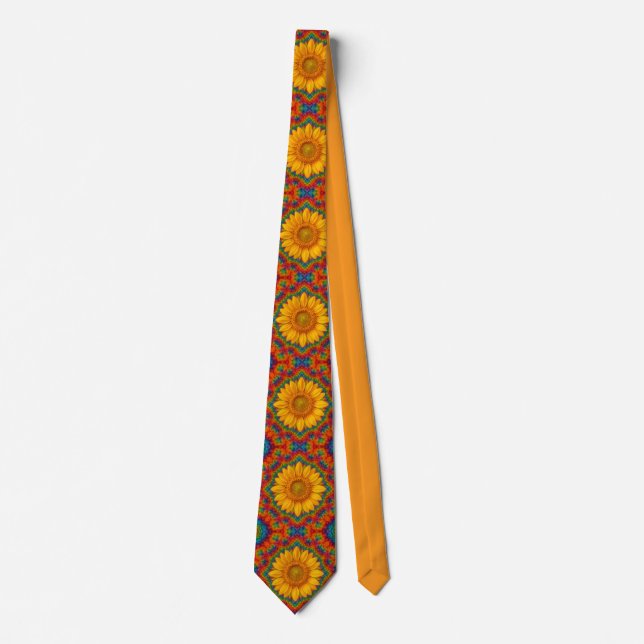 Cravate Chaussettes à nouer Tournesol Kaléidoscope (Devant)
