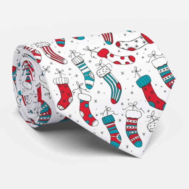 Cravate Chaussettes de Noël (Roulé)