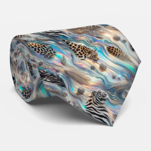 Cravate Chemise à imprimé animalier opale tacheté