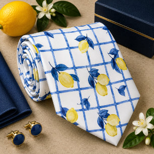 Cravate Chemise à motif Citron Méditerranéen