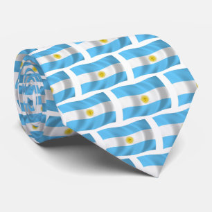 Cravate Chemise à rayons avec drapeau argentin