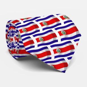 Cravate Chemise avec drapeau du Costa Rica