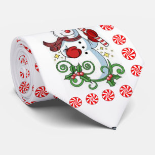 Cravate Chemise de Noël, Bonhomme de neige