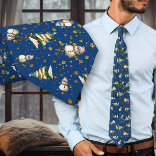 Cravate Chemise de Noël Floride motif Navy Blue