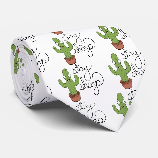 Cravate Chemise drôle de dièse de séjour de cactus (Roulé)