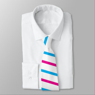 Cravate Chemise en soie à rayures diagonales modernes - Bl