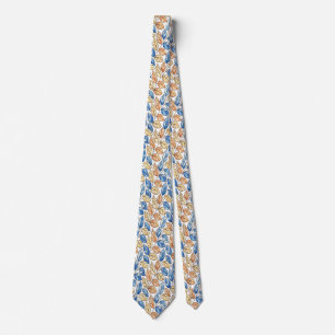 Cravate Chemise homme à feuilles bleues et beige