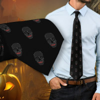 Chemise noire à motif de crânes grimaçants pour Ha