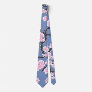 Cravate Cherry Blossom Pastel Motif