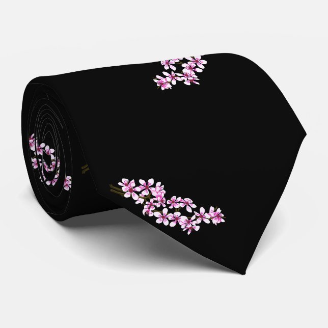 Cravate Cherry flowers (Roulé)