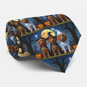 Cravate Chesapeake Bay Terrier Citrouille Halloween Funny